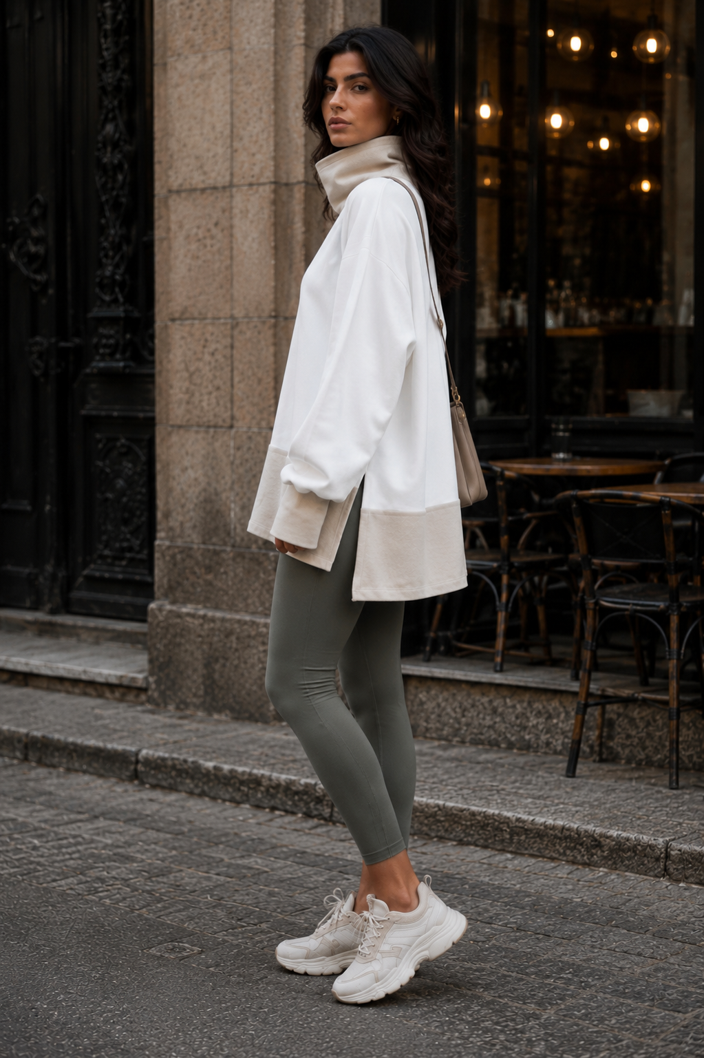 Color Pop High-Neck Sweatshirt