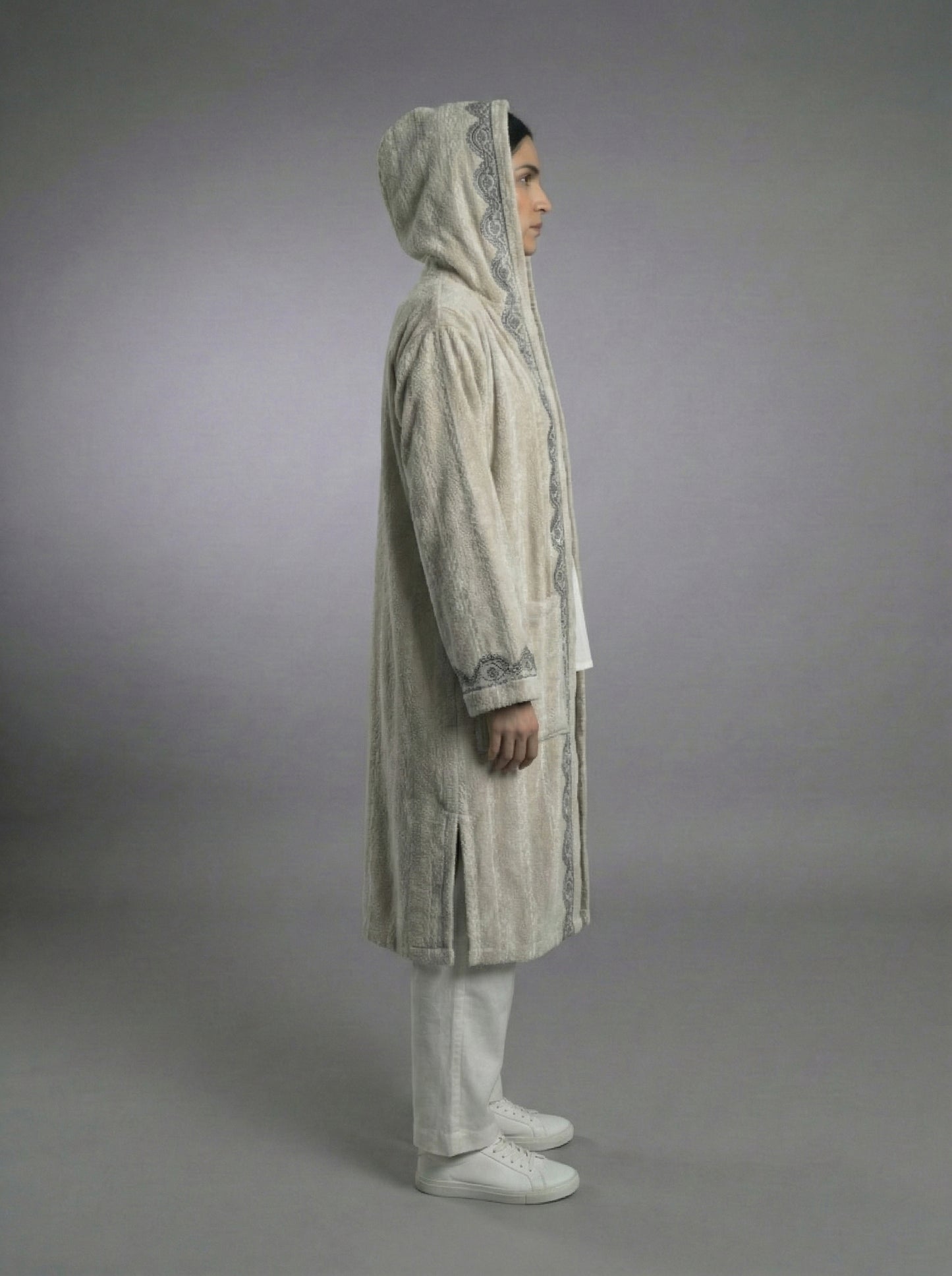 Grey Knit Short Cardigan