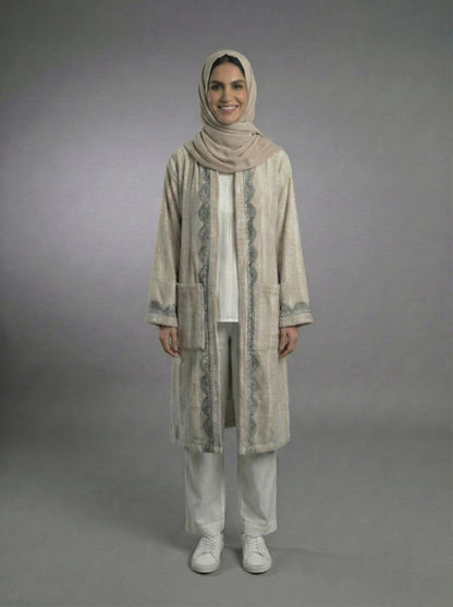 Grey Knit Short Cardigan