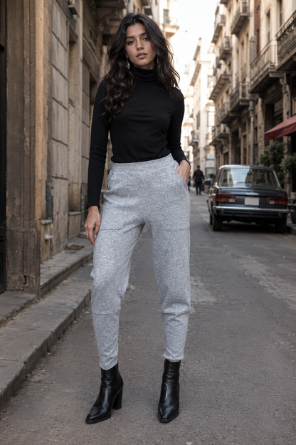 Grey Drop Crotch Pants