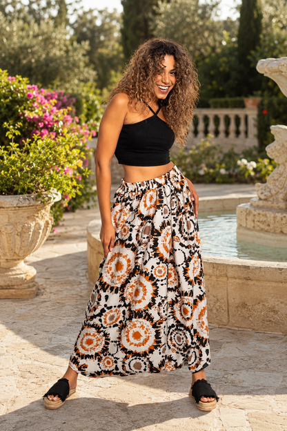 brown boho sherwal