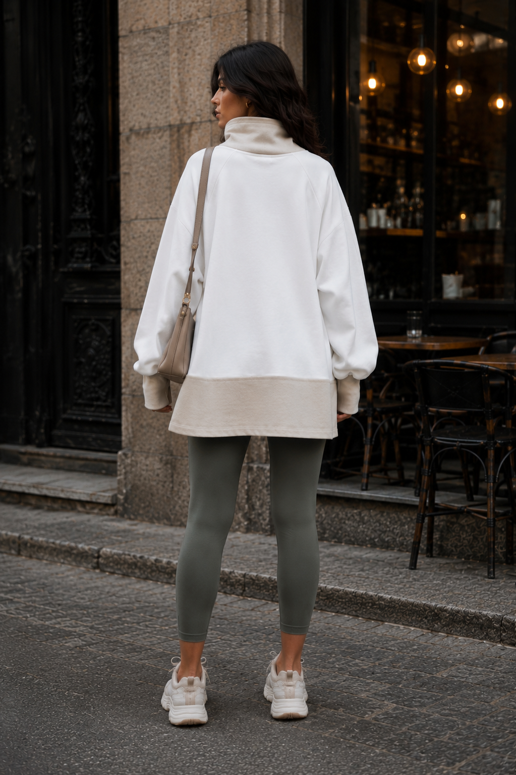 Color Pop High-Neck Sweatshirt
