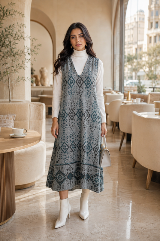 Boho Grace A-Line Winter Dress