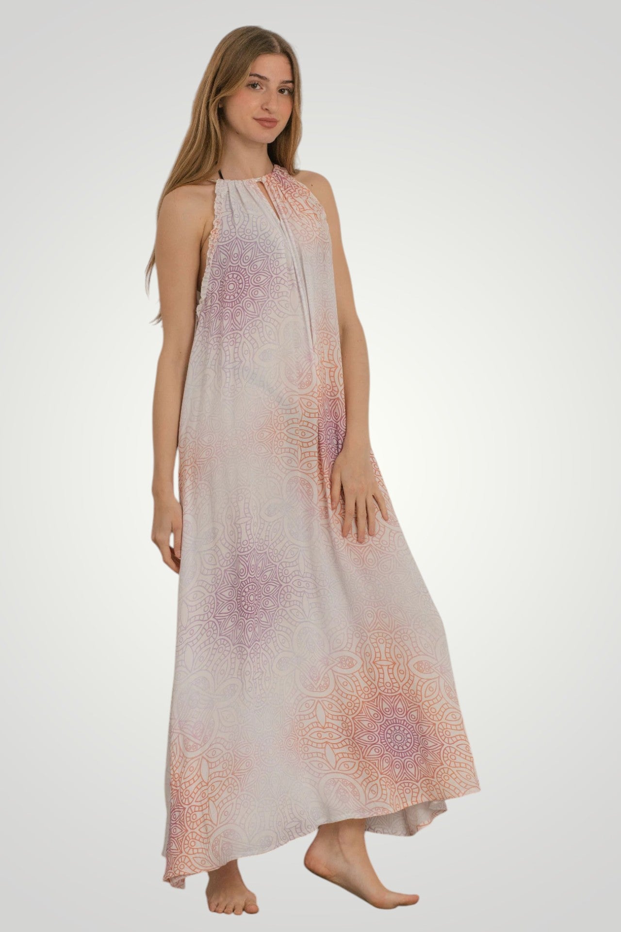 Boho print maxi dress