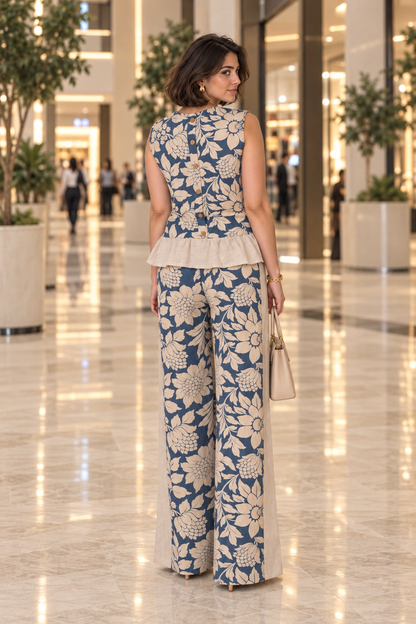 Blue Bloom Two-Piece Set