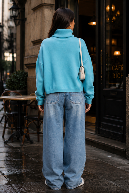 High Neck Knit Jumper