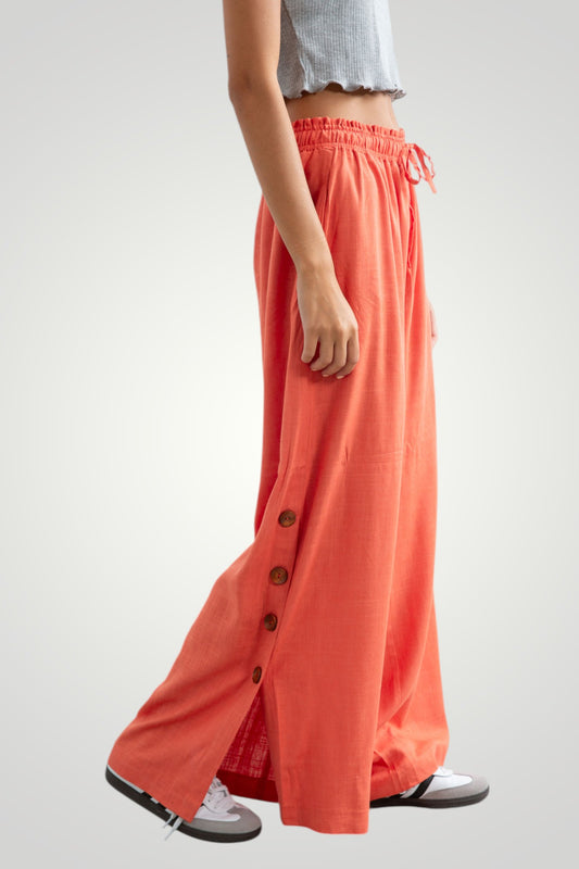 Faux Linen Pants