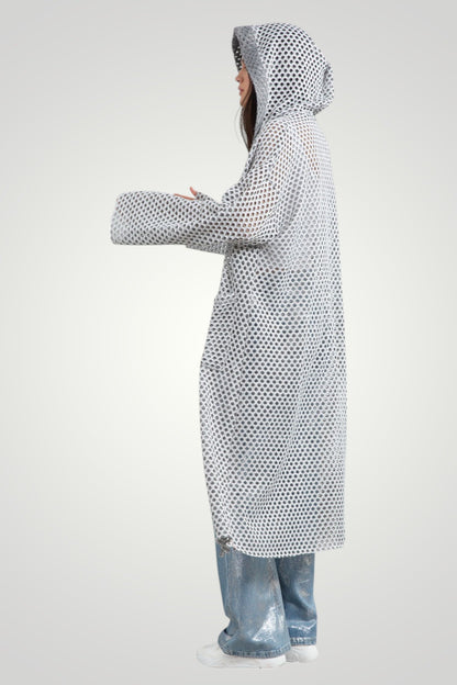 Wool net coat