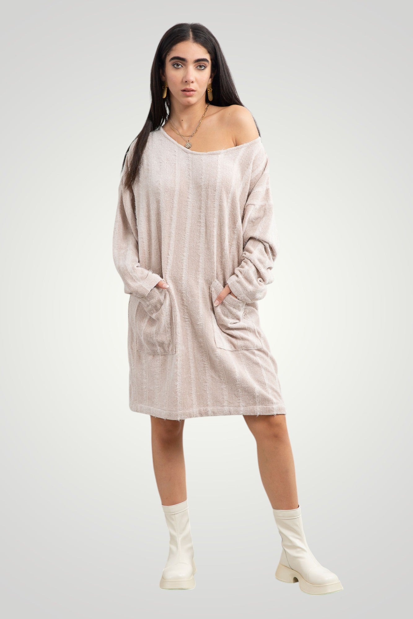 Beige Knit dress