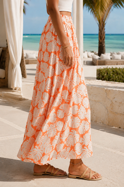 Orange Leaves Skirt