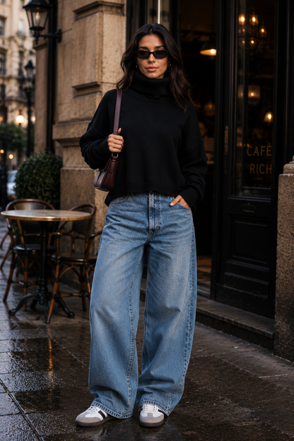 High Neck Knit Jumper