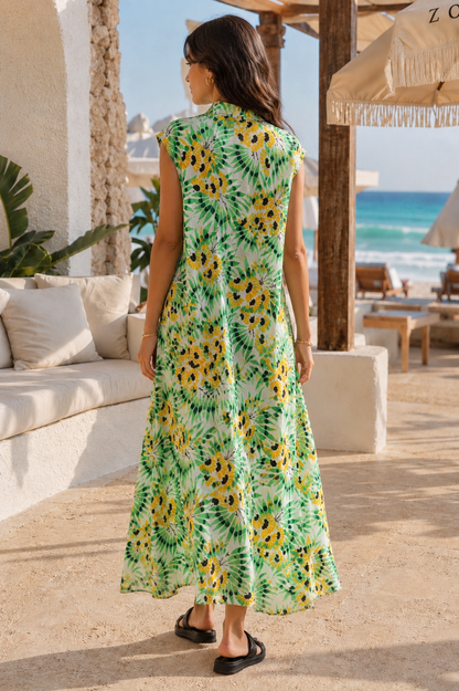 Flowered sleeveless dress