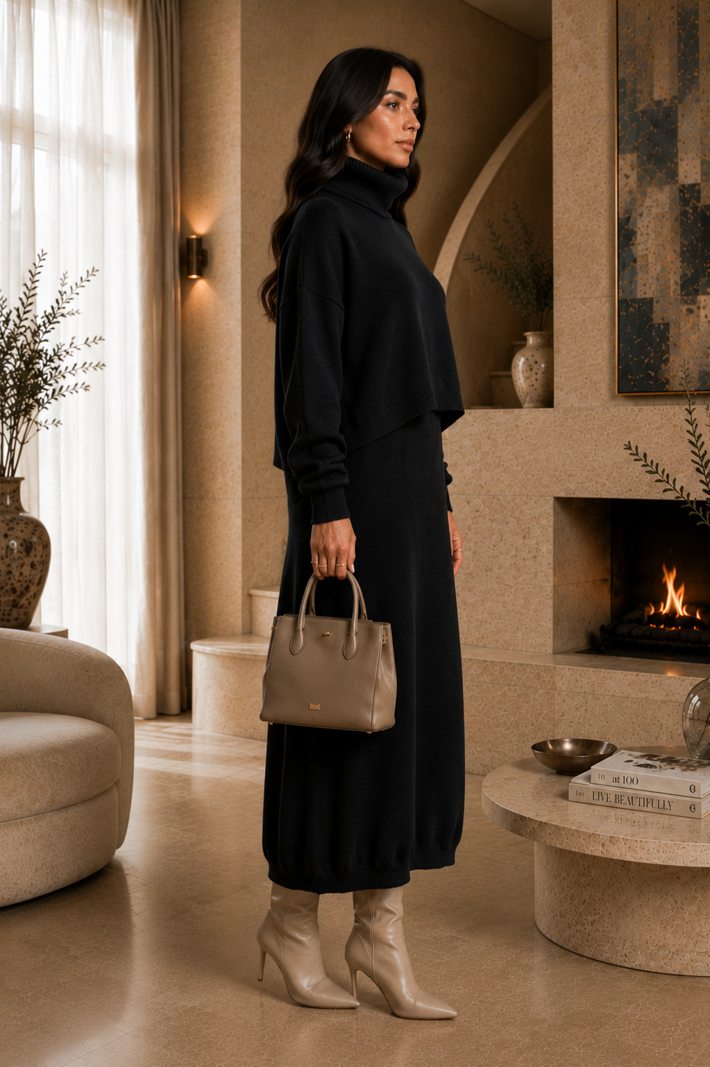 Winter Knit Dress Set