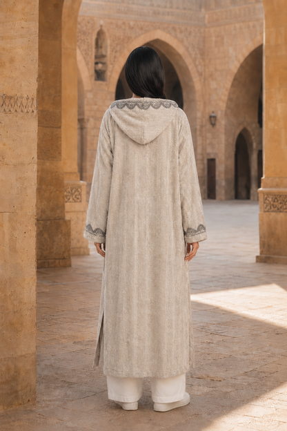 Grey Knit Long Cardigan
