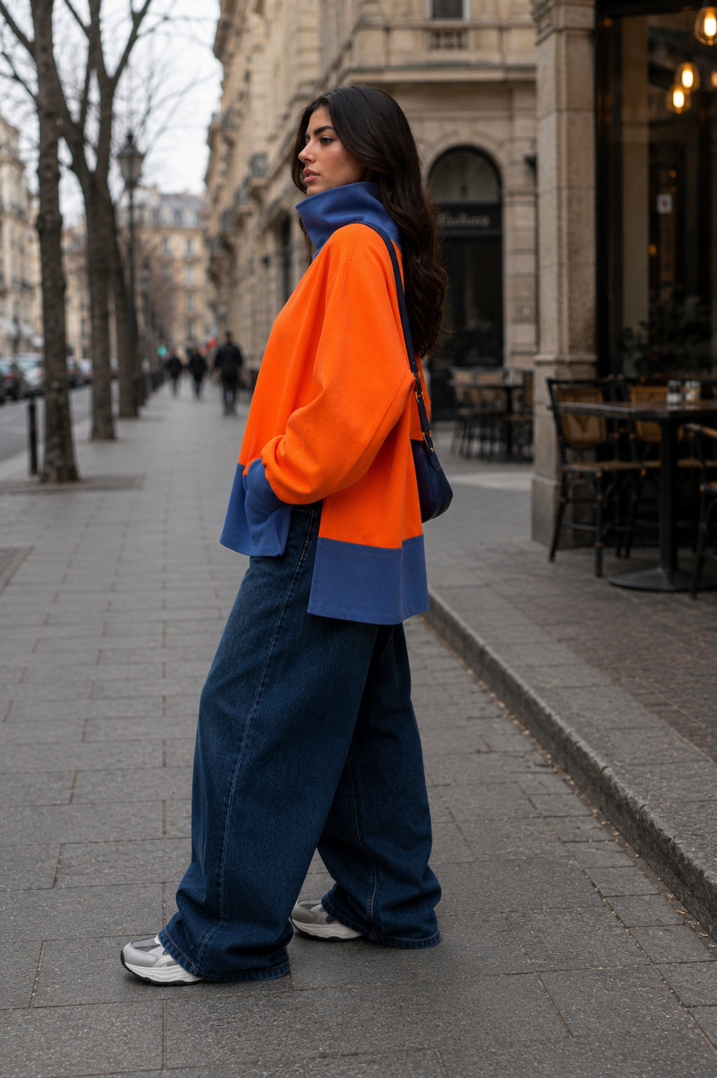 Color Pop High-Neck Sweatshirt