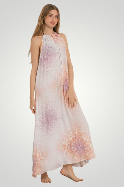 Boho print maxi dress