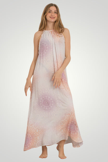 Boho print maxi dress
