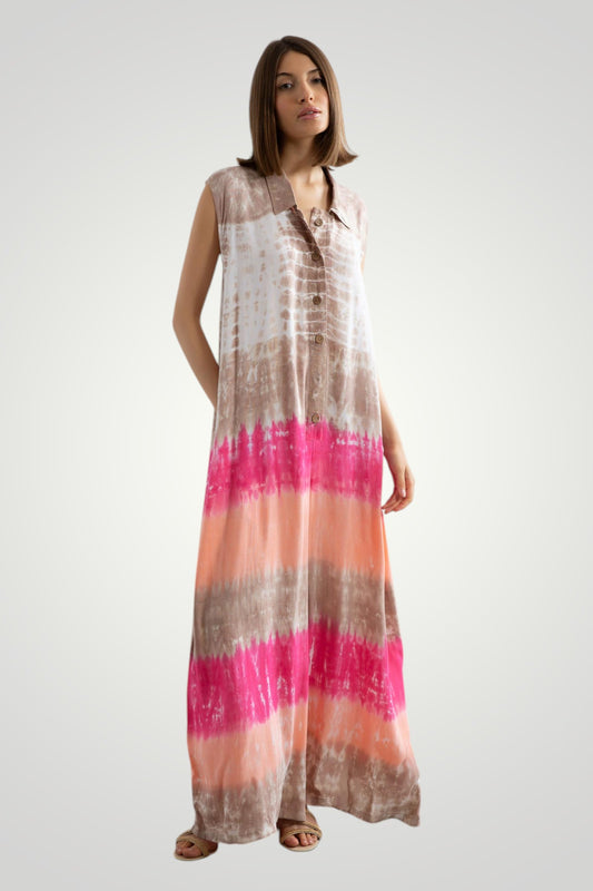 Striped tie dye jumpsuit