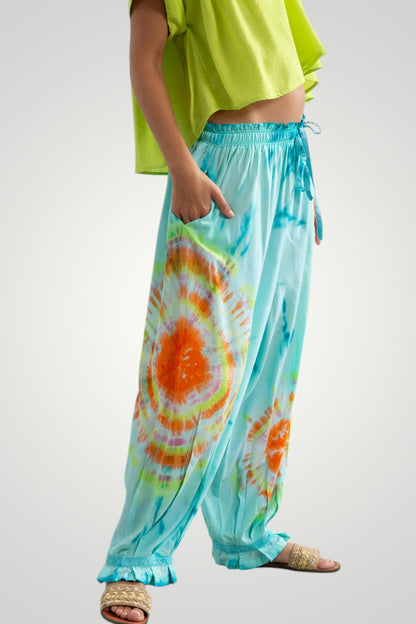 Tie dye Aladdin pants
