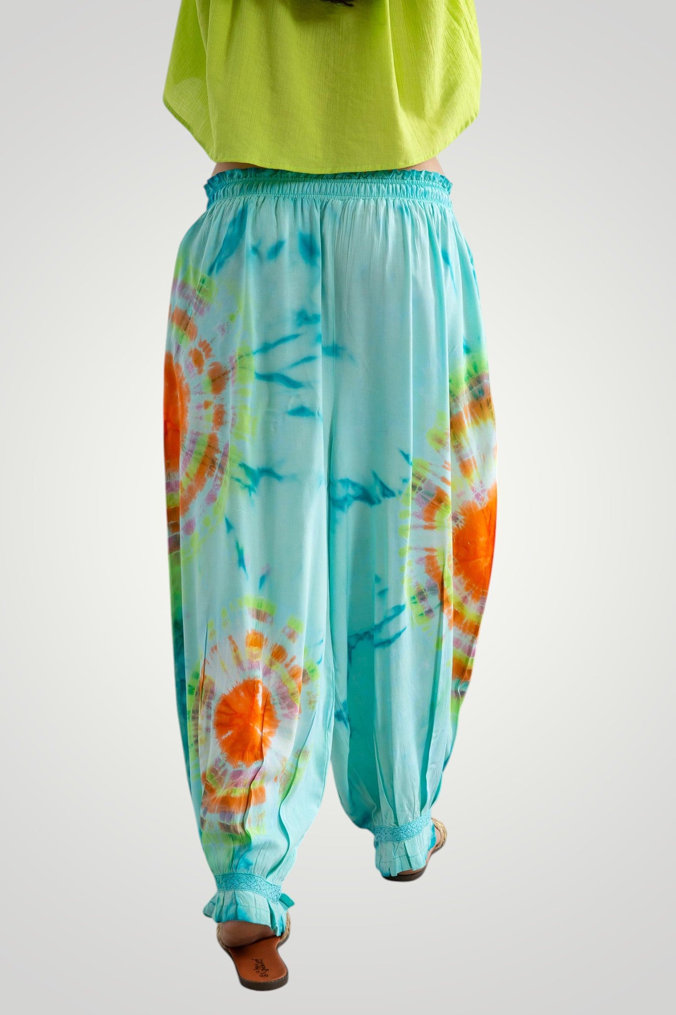 Tie dye Aladdin pants