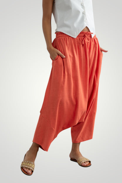 Orange harem pants