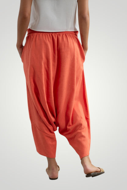 Orange harem pants