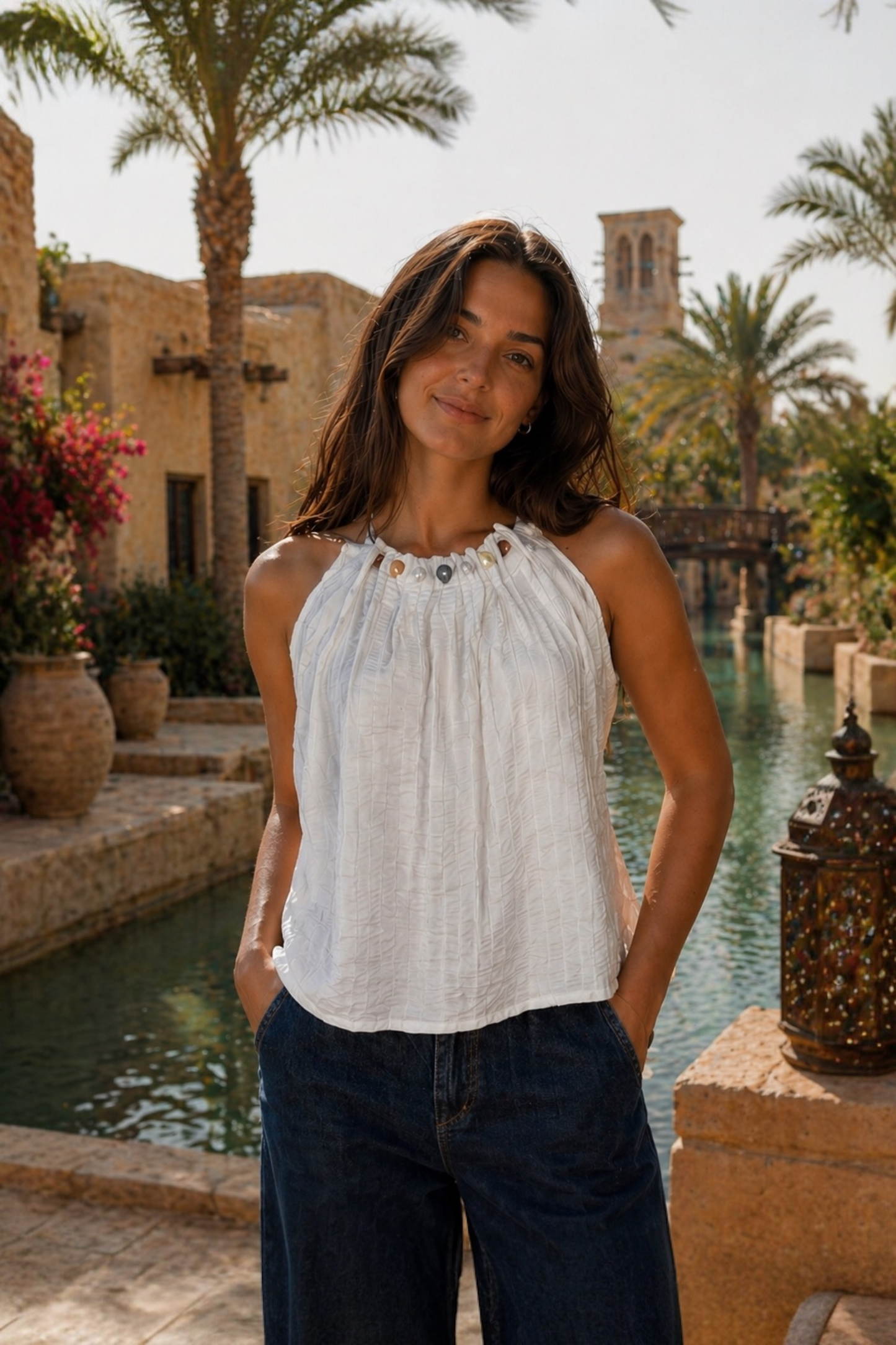 Pearl Glow Halter Top