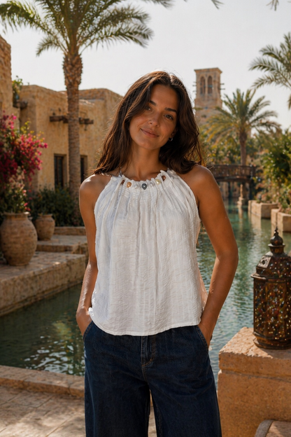 Pearl Glow Halter Top