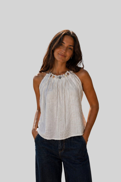 Pearl Glow Halter Top