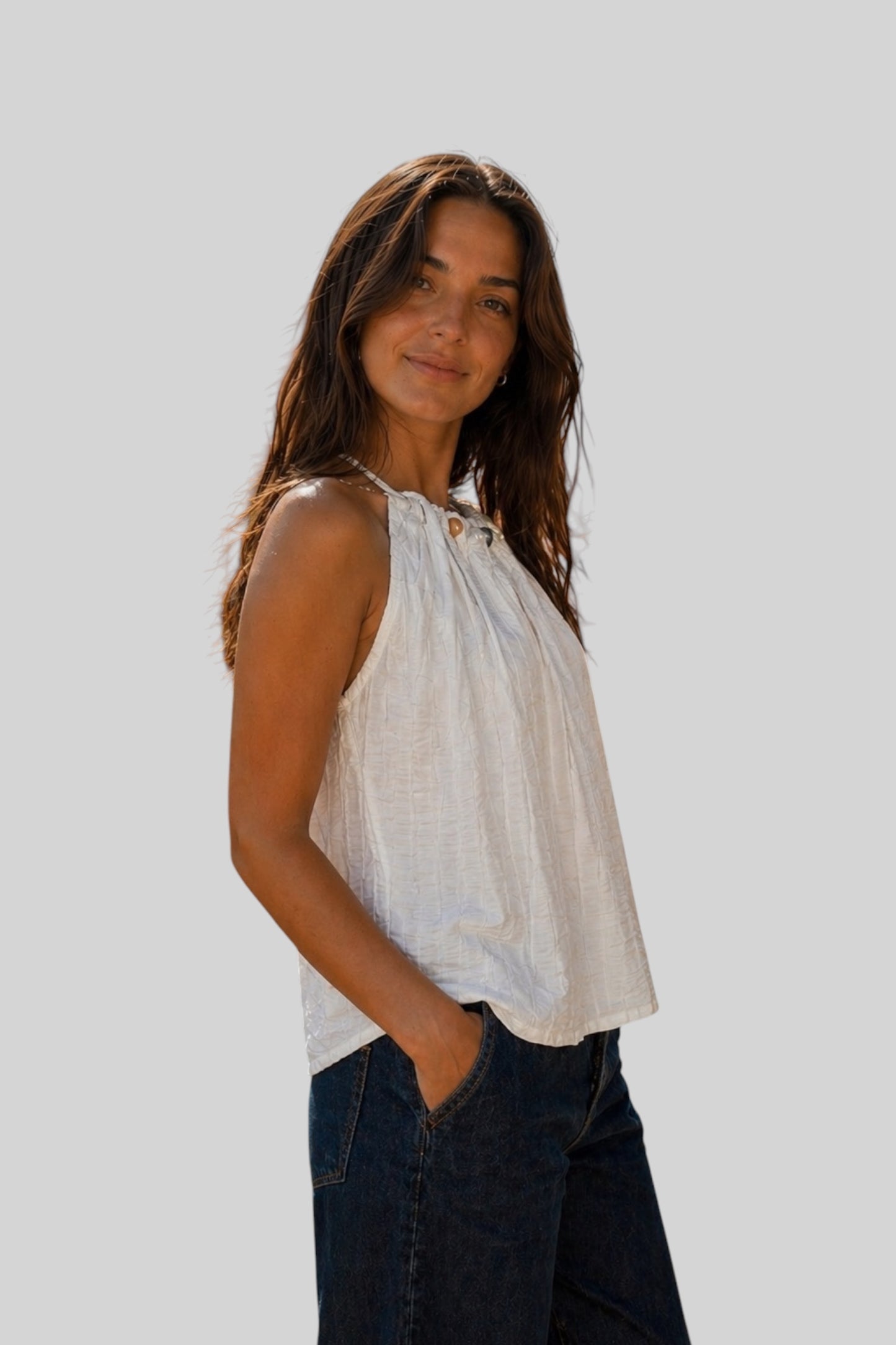 Pearl Glow Halter Top