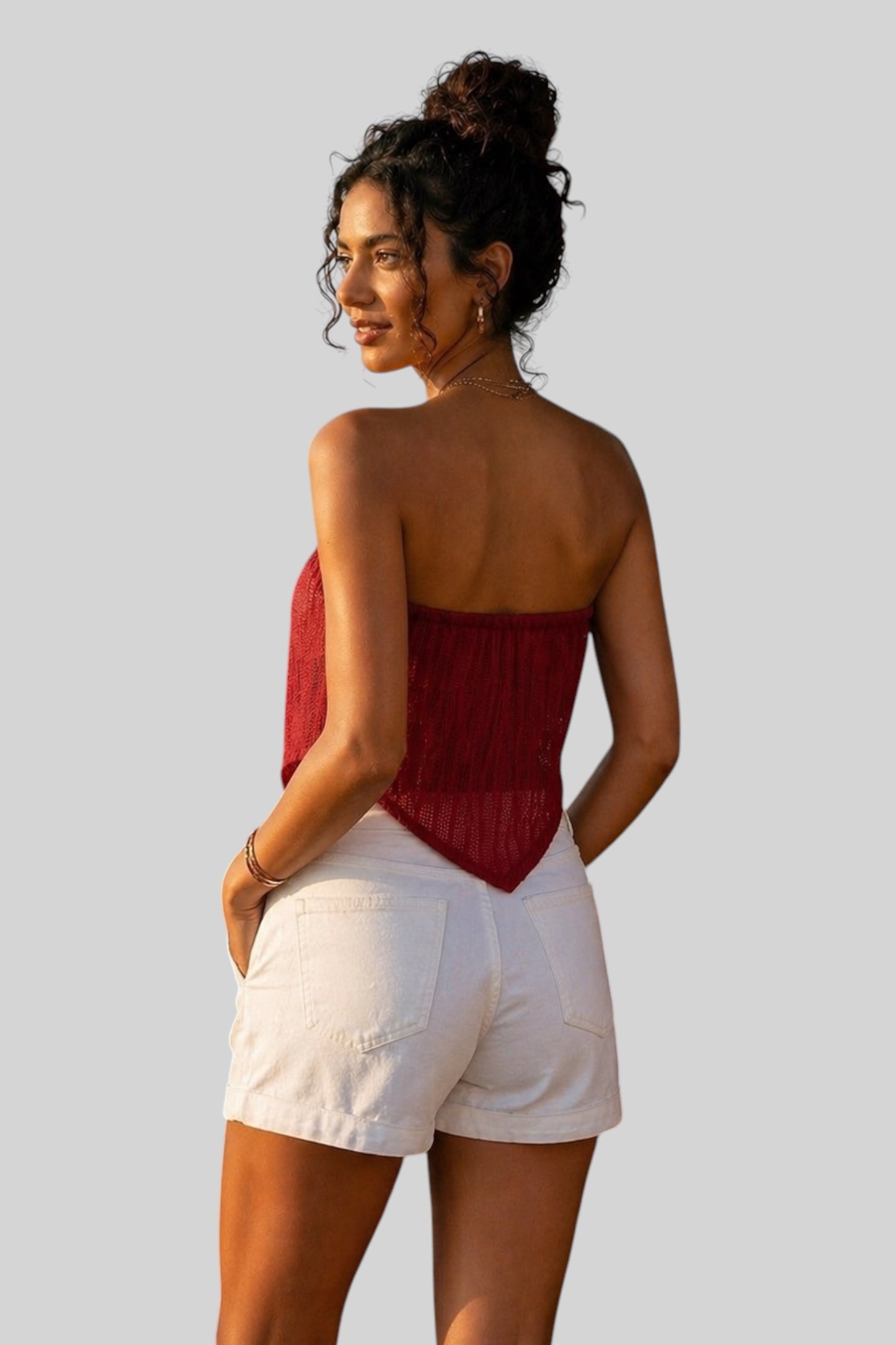 Sunset Wrap Net Top