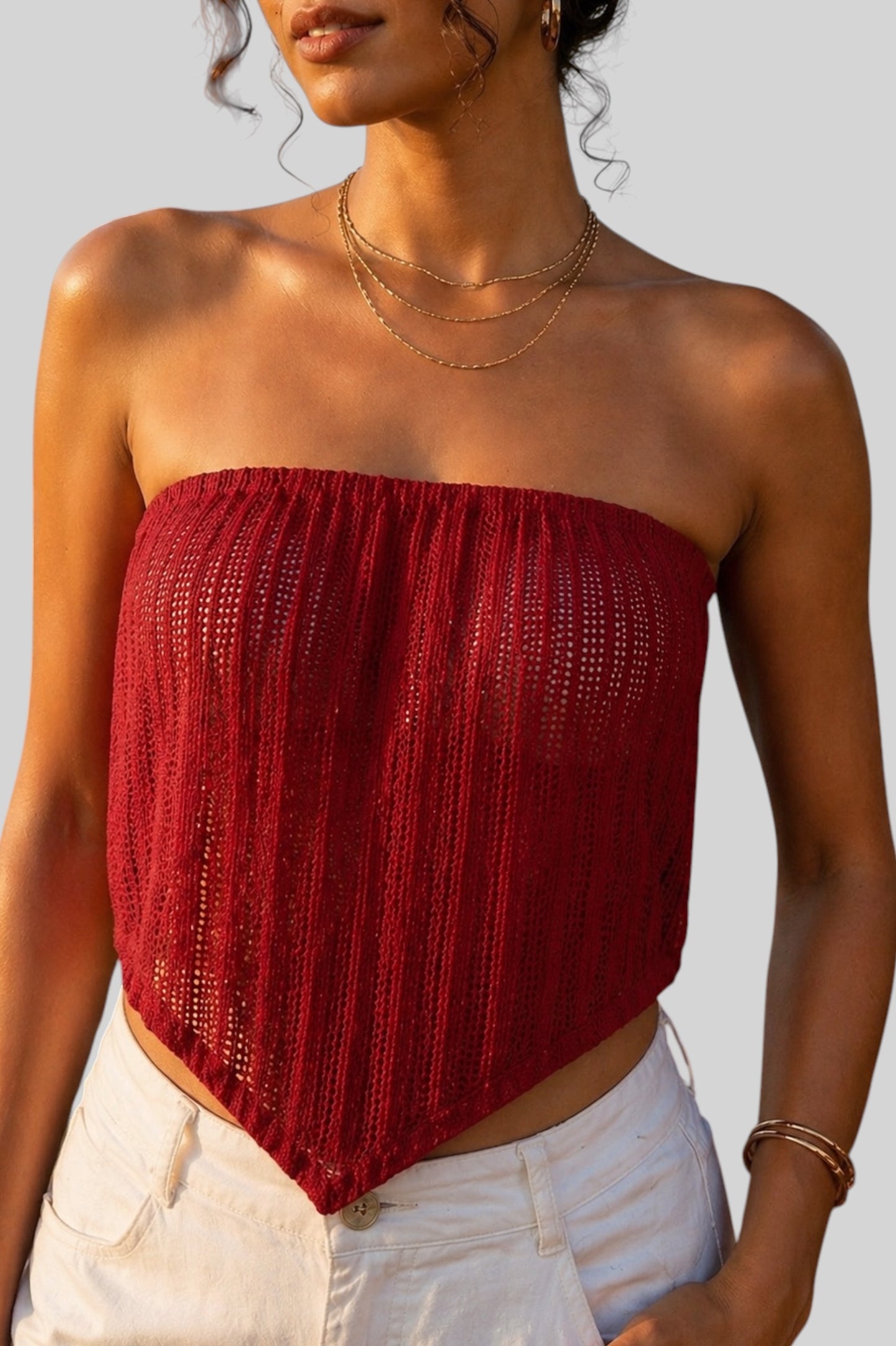 Sunset Wrap Net Top