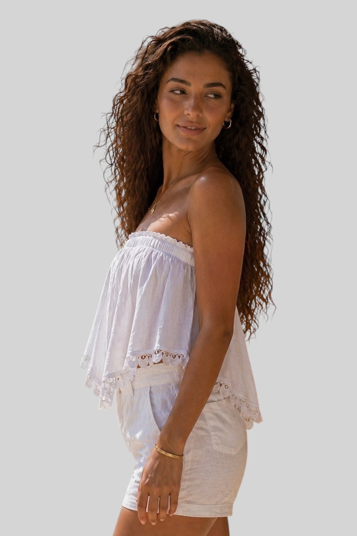 Coastal Lace Flow Top