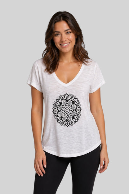 Mandala Hand-Printed Tee