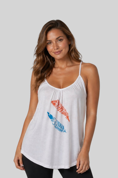 Feather Hand-Printed Tank