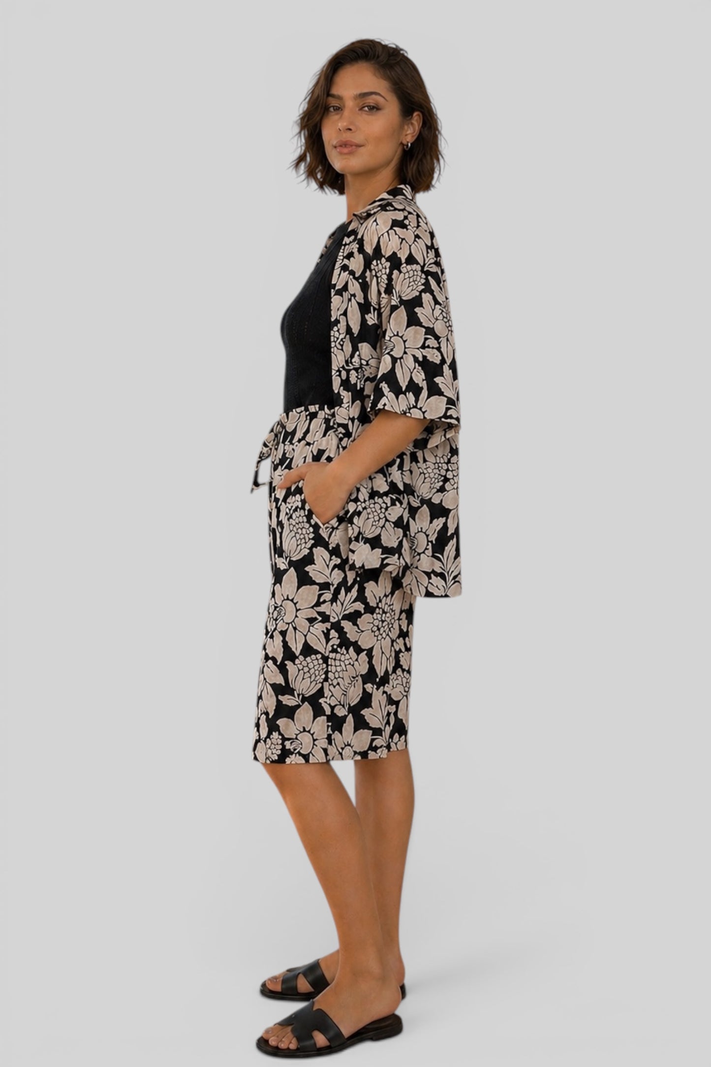 Midnight Bloom Short Set