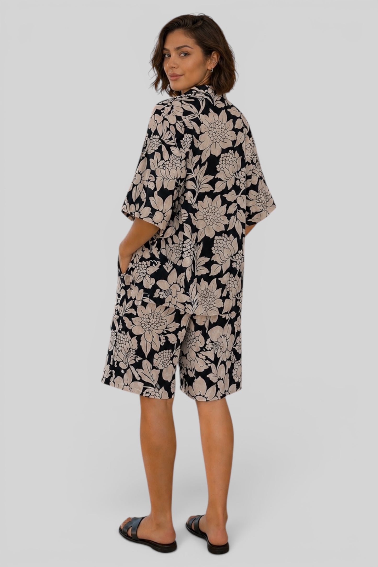 Midnight Bloom Short Set