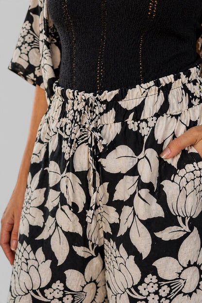 Midnight Bloom Short Set
