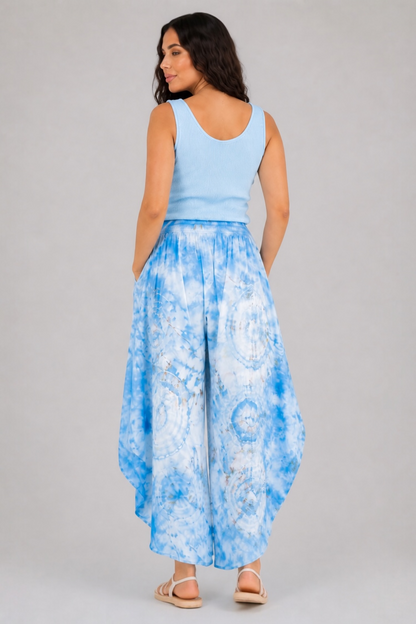 Ice Tie-Dye Flow Pants – Sky Blue