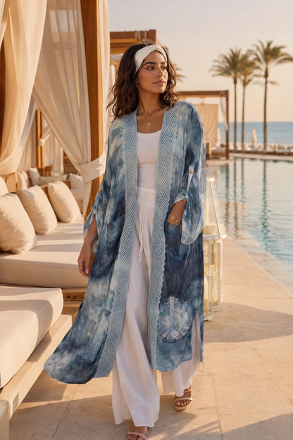 Ocean Mist Tie-Dye Cardigan