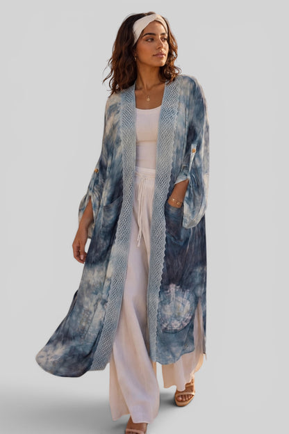 Ocean Mist Tie-Dye Cardigan