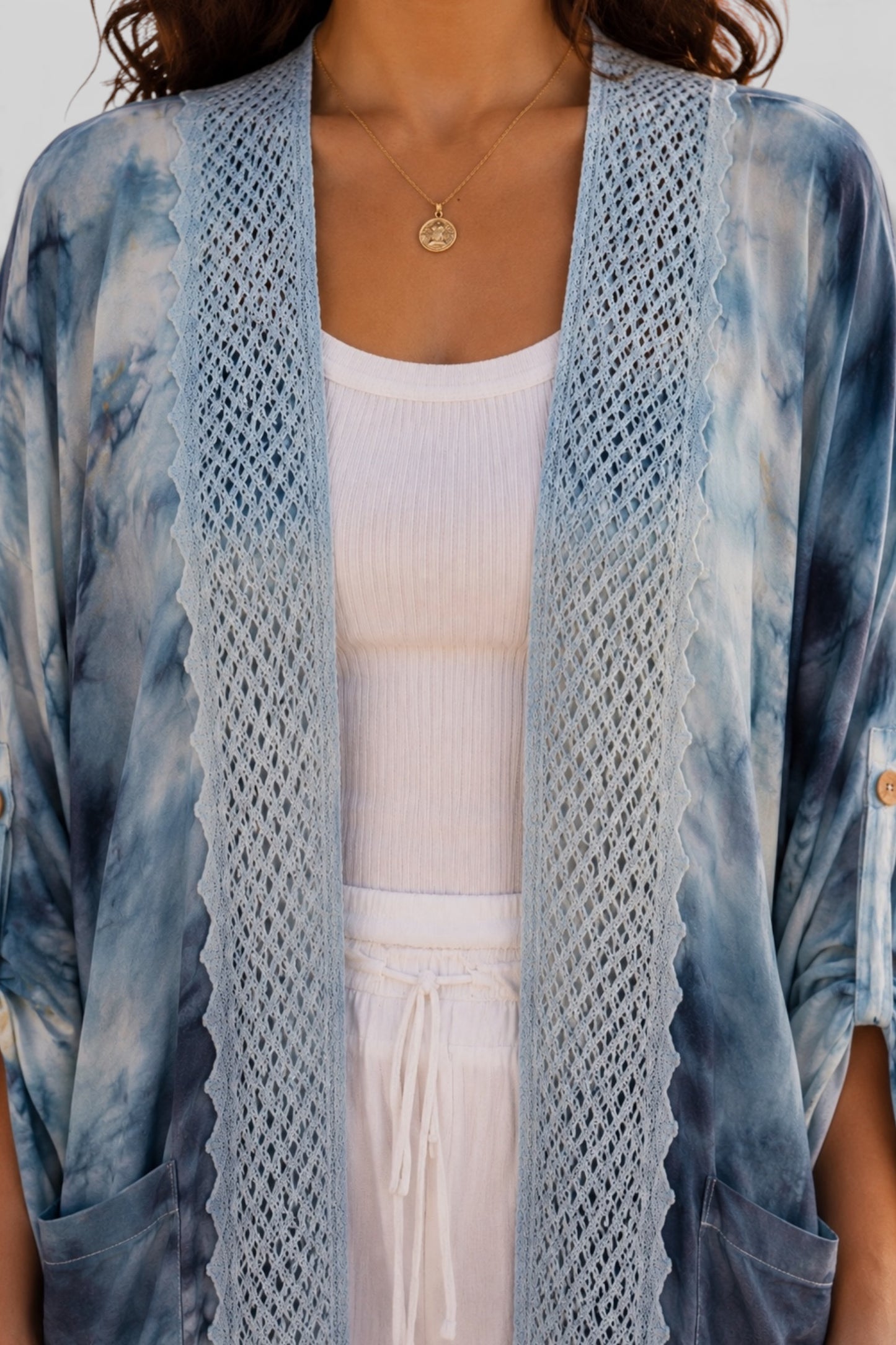Ocean Mist Tie-Dye Cardigan