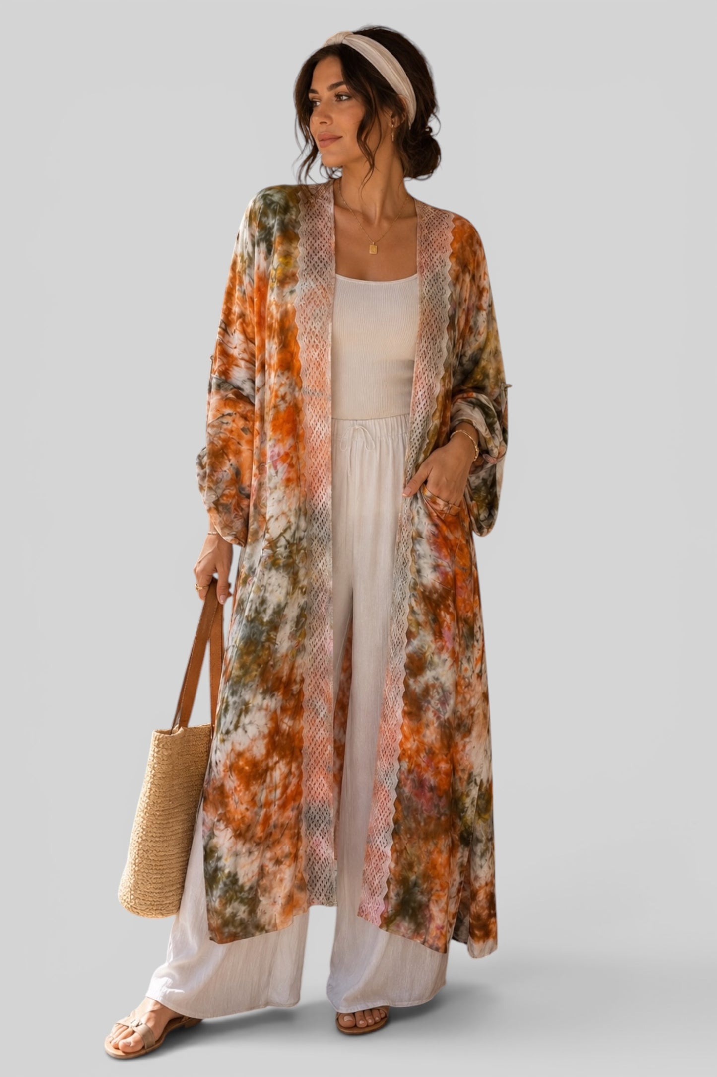 Golden Mirage Tie Dye Cardigan