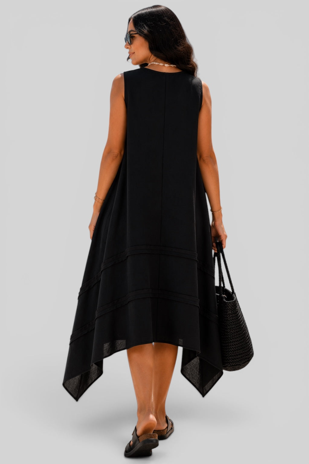 Flowy Resort Dress – Black
