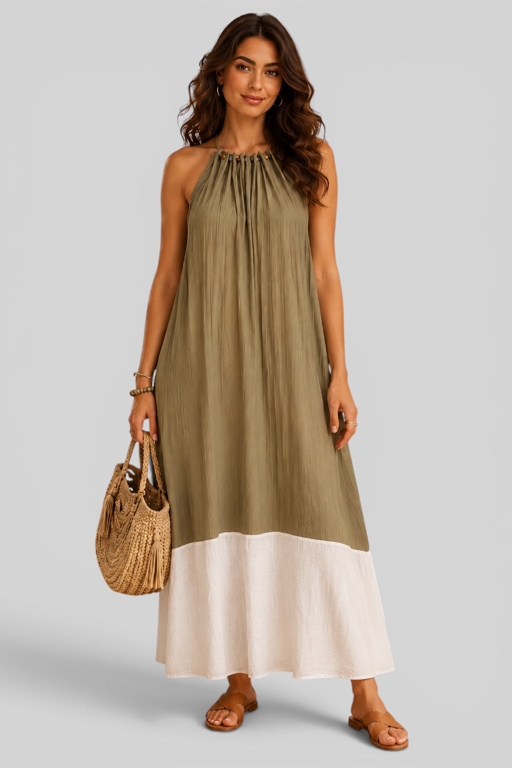 Olive Agate Glow Maxi Dress