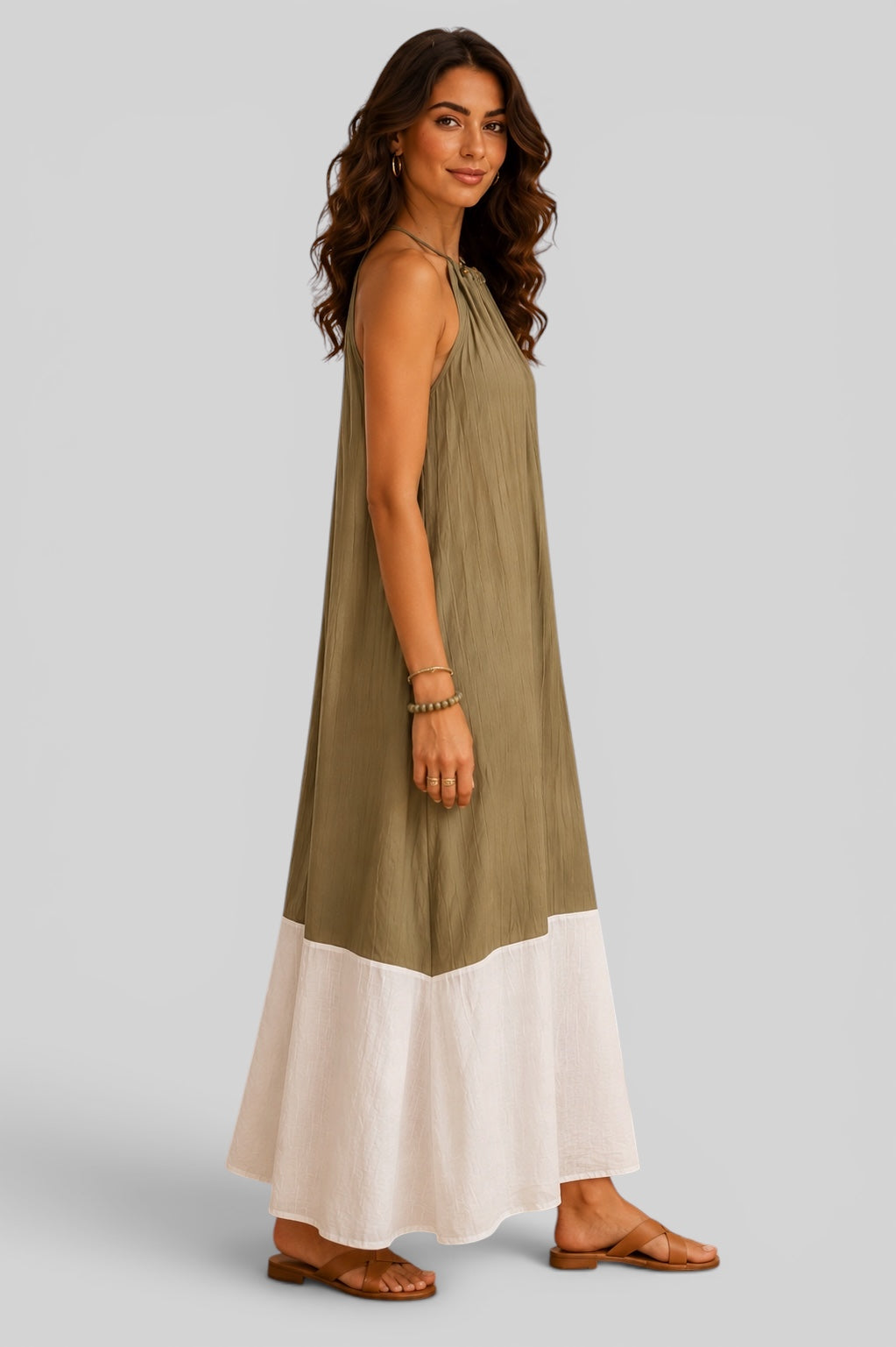 Olive Agate Glow Maxi Dress
