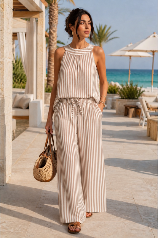 Striped Summer Halter Set