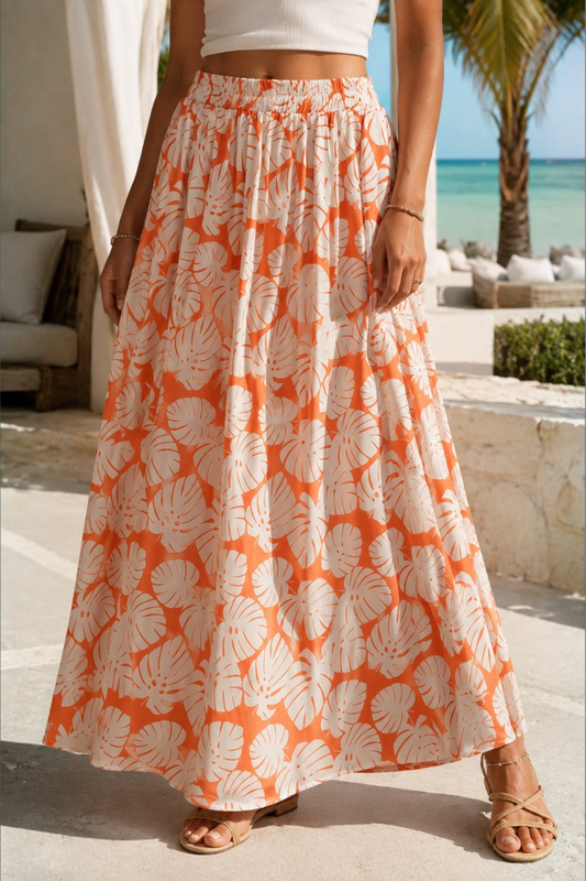 Orange Leaves Skirt