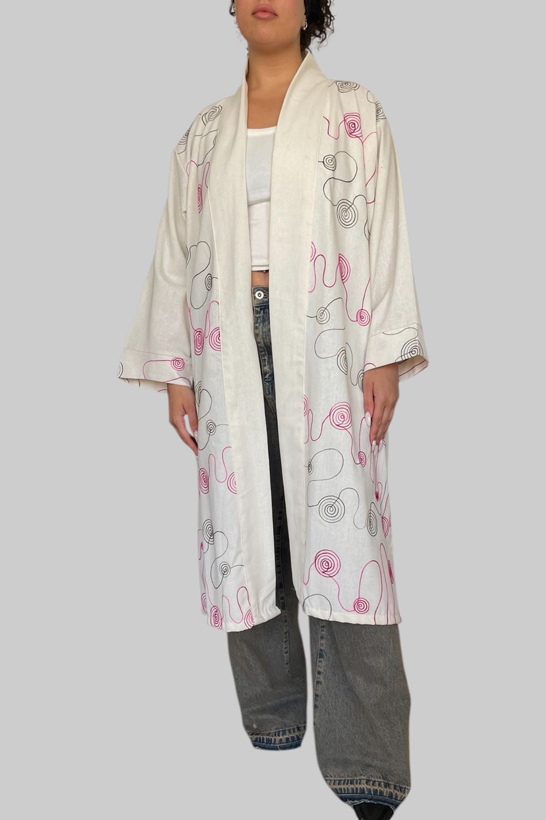 Linen Muse Embroidered Kimono