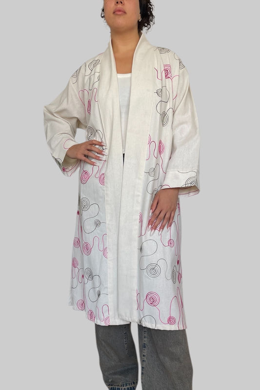 Linen Muse Embroidered Kimono